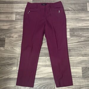 White House Black Market Burgundy Ankle Pants